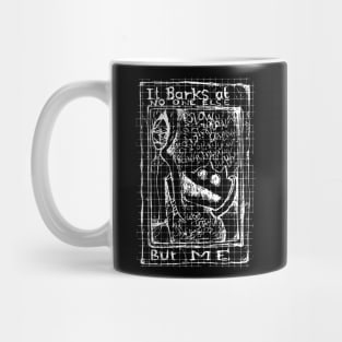 It barks at no one else but me - The Tourist Illustrated Lyrics - Inverted Mug